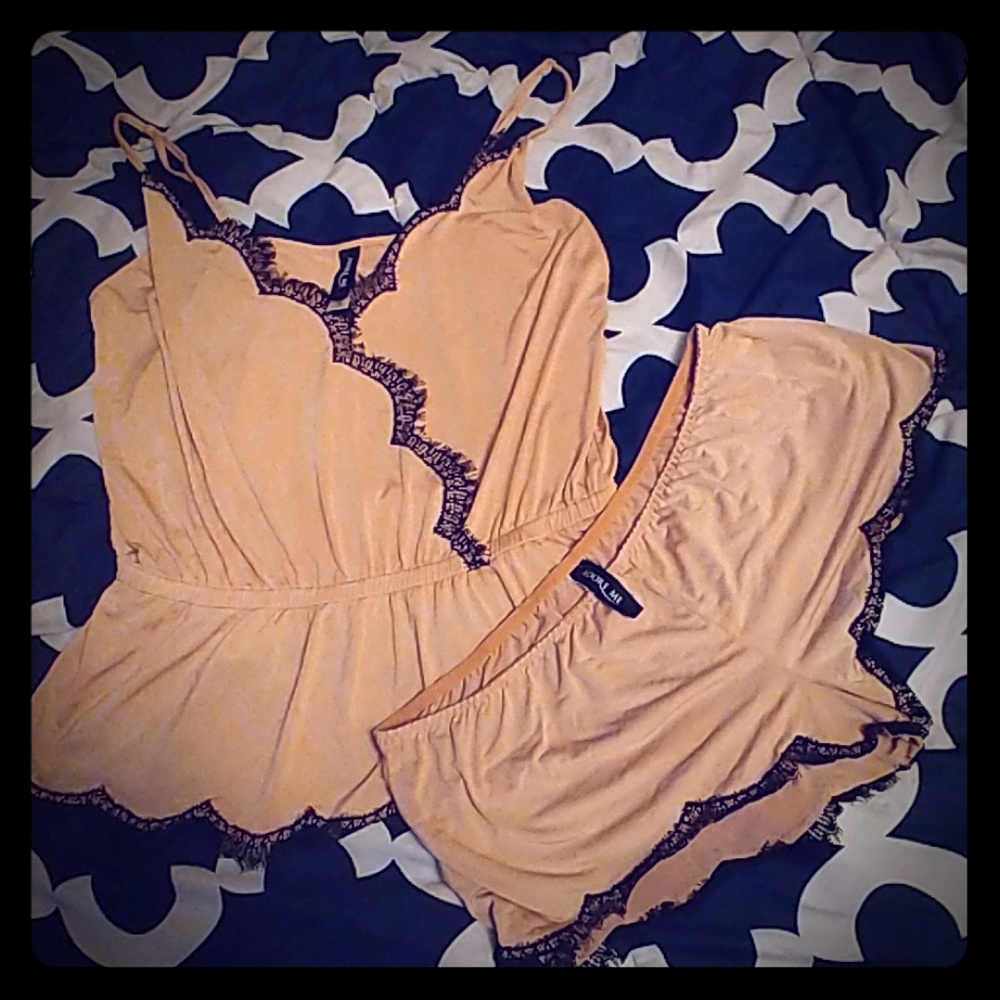 Sexy Sleepwear Light Pink with Black